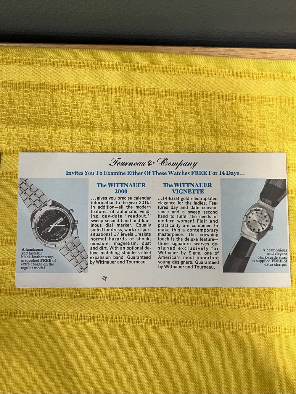 Wittnauer vintage 1970s